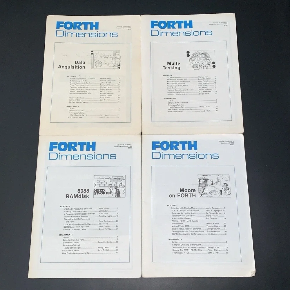 Vtg 1984 LMI IBM PC/Forth v3.1 OS Forth Dimensions Magazines, Diskettes & Manual